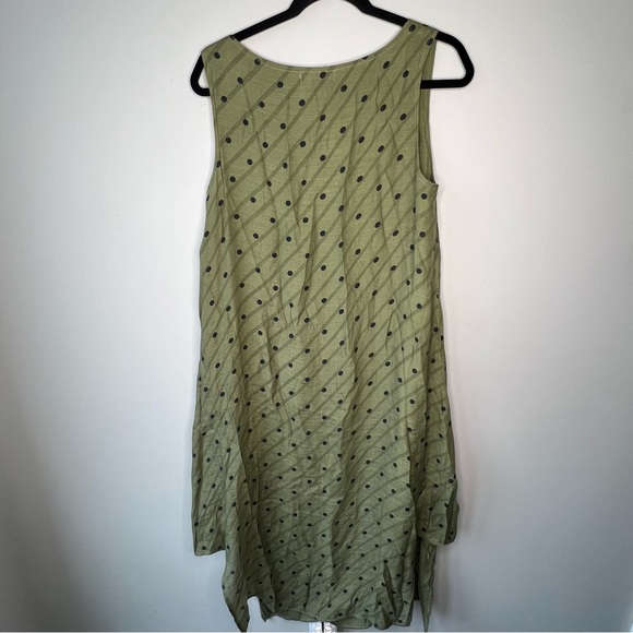 Papa Vancouver rayon umbrella dress in olive green size small - Picture 4 of 9